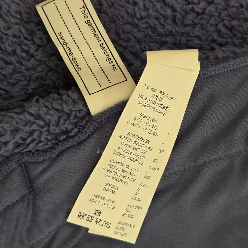 Patagonia Girls size XL (14) full zip sherpa‎ fleece vest polyester blue